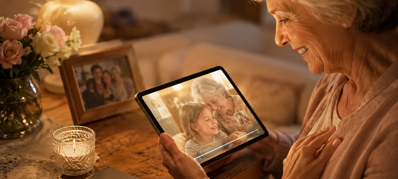 Une grand-mère partage un souvenir précieux avec sa petite-fille